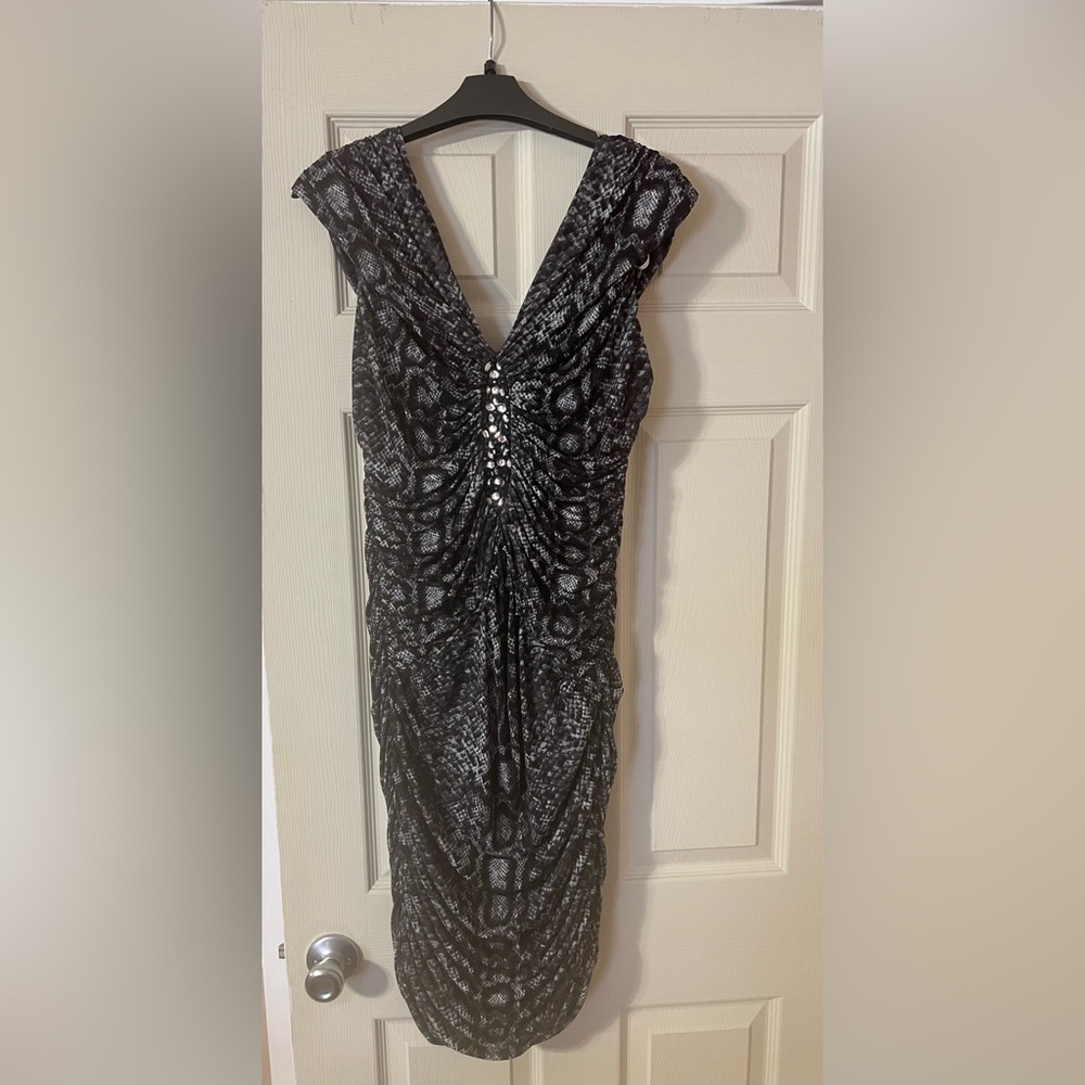 Boston Proper formal dress with crystal accents